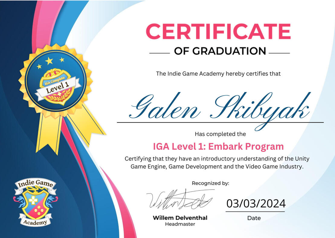 IGA Certificate