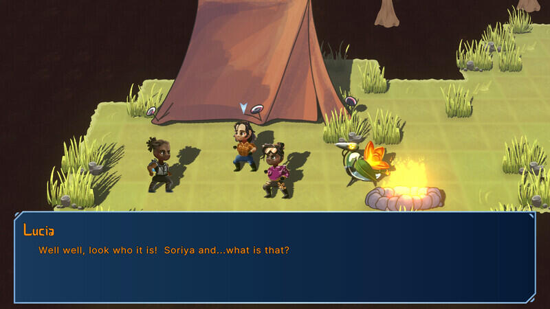 Bots N-Bloom Chatting A screenshot of Bots N-Bloom talking to characters.