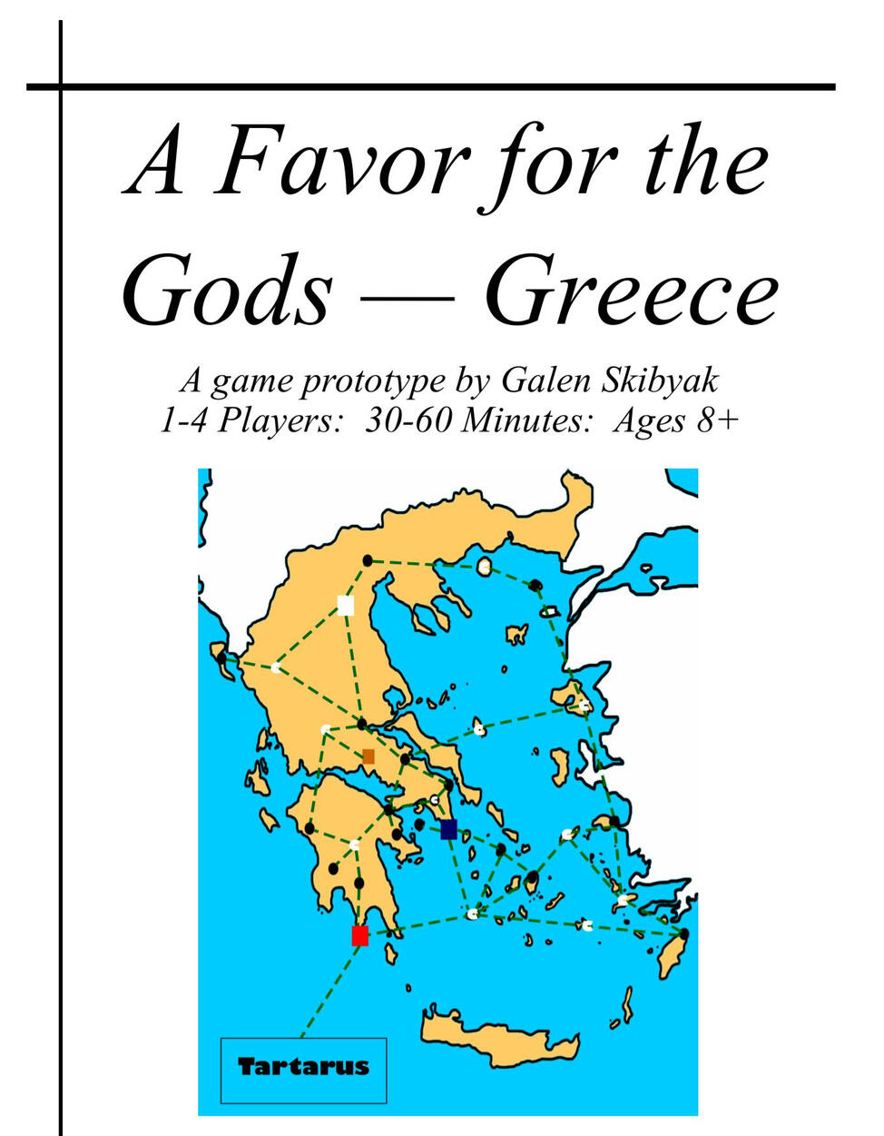 Instruction Booklet cover for A Favor for the Gods - Greece